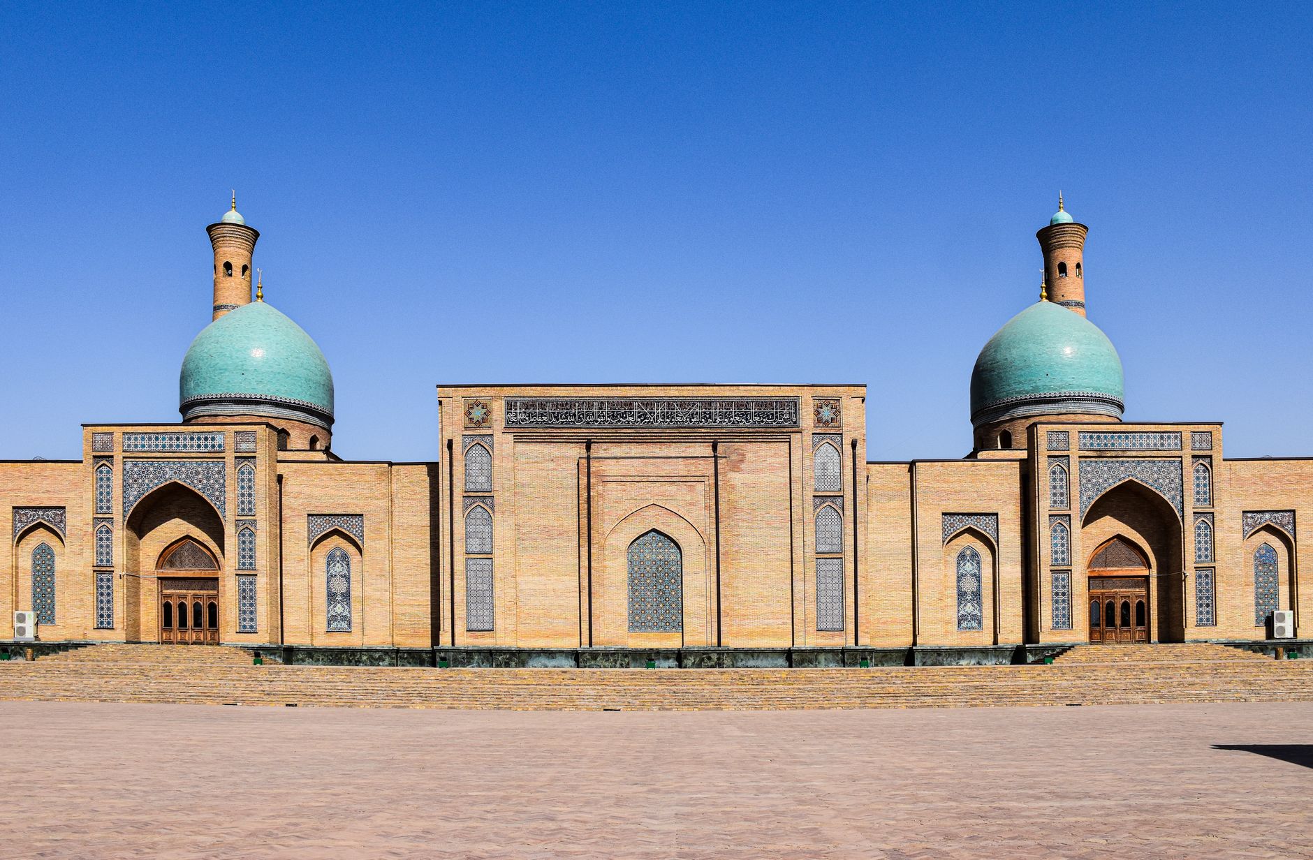 The Hazrati Imam Complex mosque's architectural beauty in Tashkent, Uzbekistan